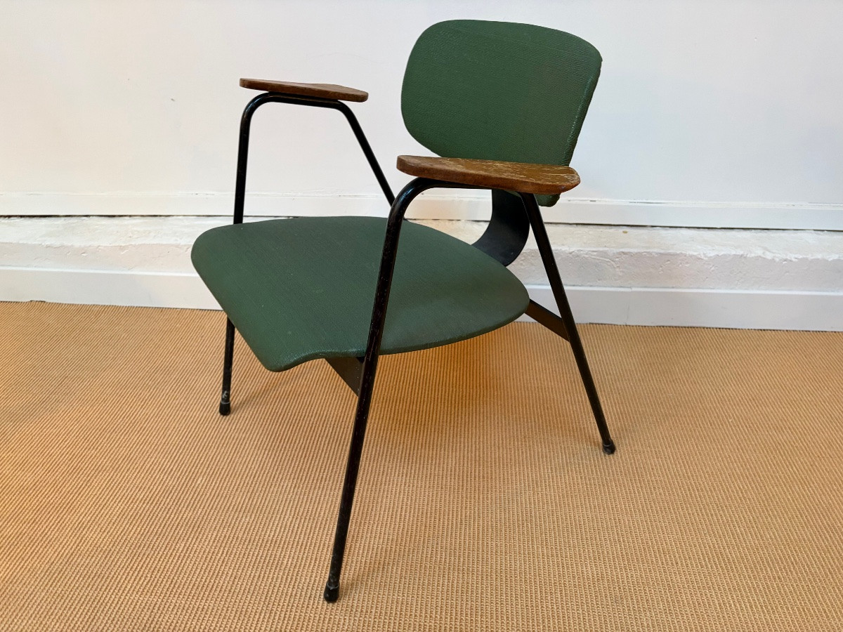 Fauteuil par Willy Van Der Meeren, Belgique, vers 1950.-photo-2