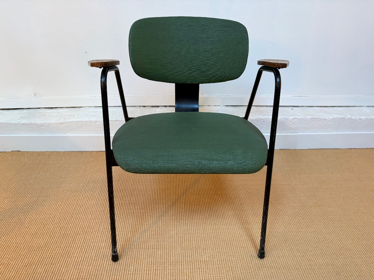 Fauteuil par Willy Van Der Meeren, Belgique, vers 1950.-photo-3