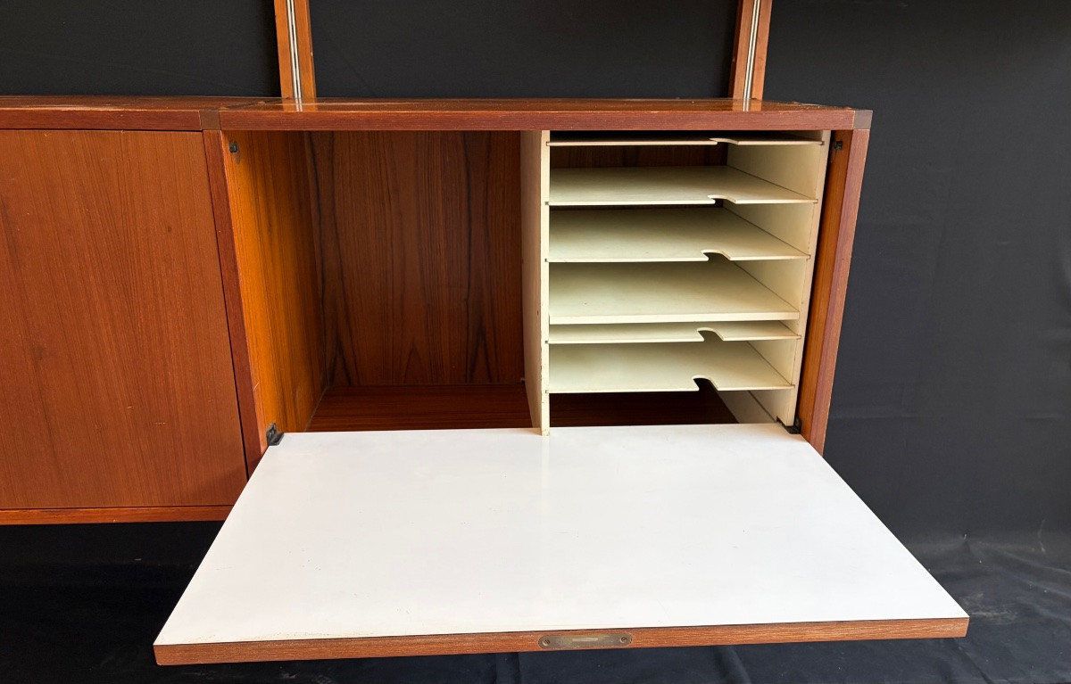 Shelves, Modular Wall Unit By Minvieille For Arp, France, Circa 1950-photo-3