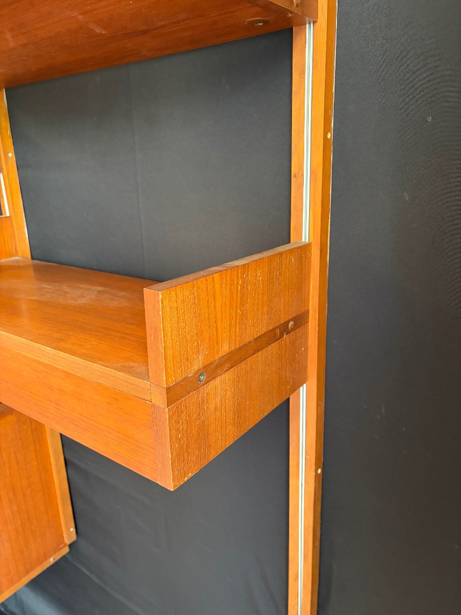 Shelves, Modular Wall Unit By Minvieille For Arp, France, Circa 1950-photo-3