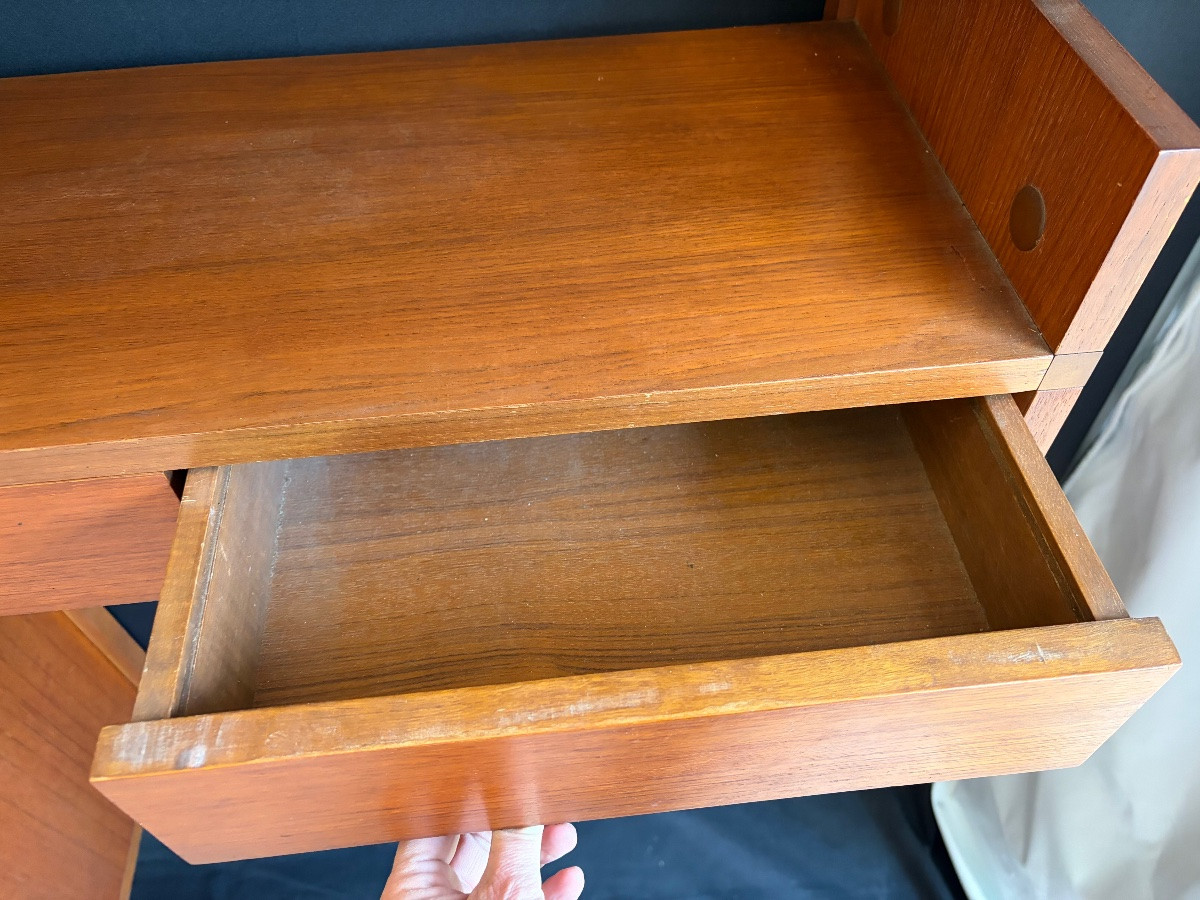 Shelves, Modular Wall Unit By Minvieille For Arp, France, Circa 1950-photo-4