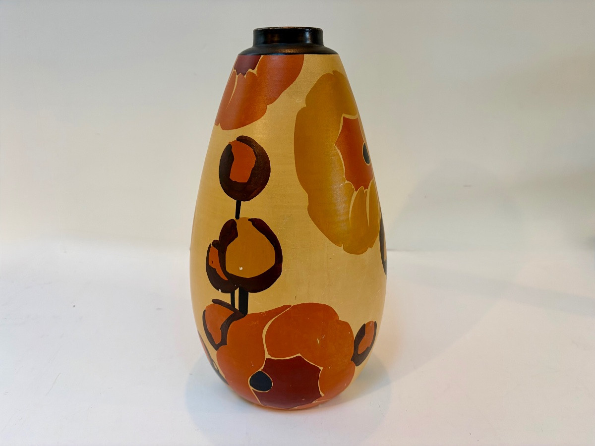 Art-deco Ceramic Vase By Louis Giraud In Vallauris, Circa 1940.-photo-2