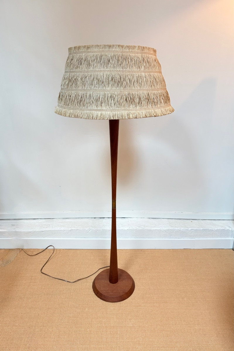 Scandinavian Teak Floor Lamp, Circa 1960.-photo-3