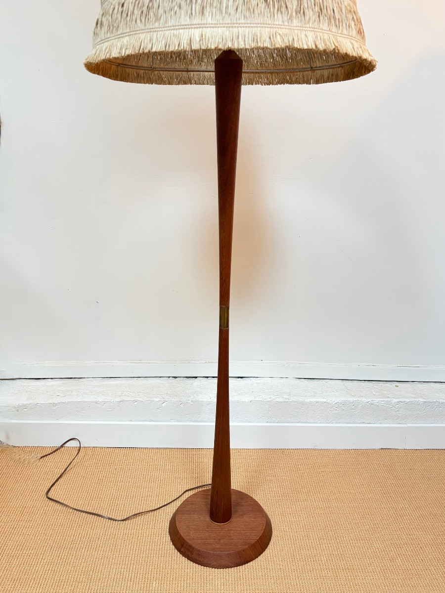 Scandinavian Teak Floor Lamp, Circa 1960.-photo-1