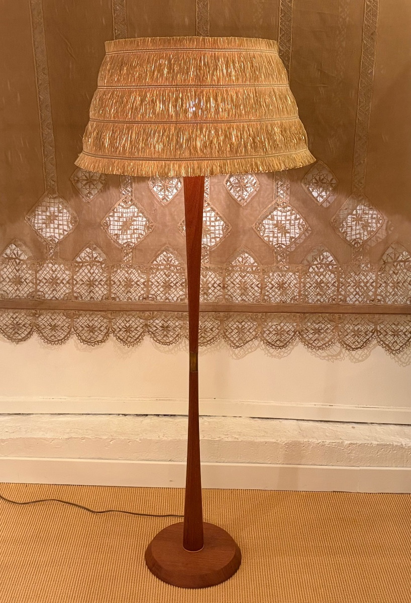Scandinavian Teak Floor Lamp, Circa 1960.