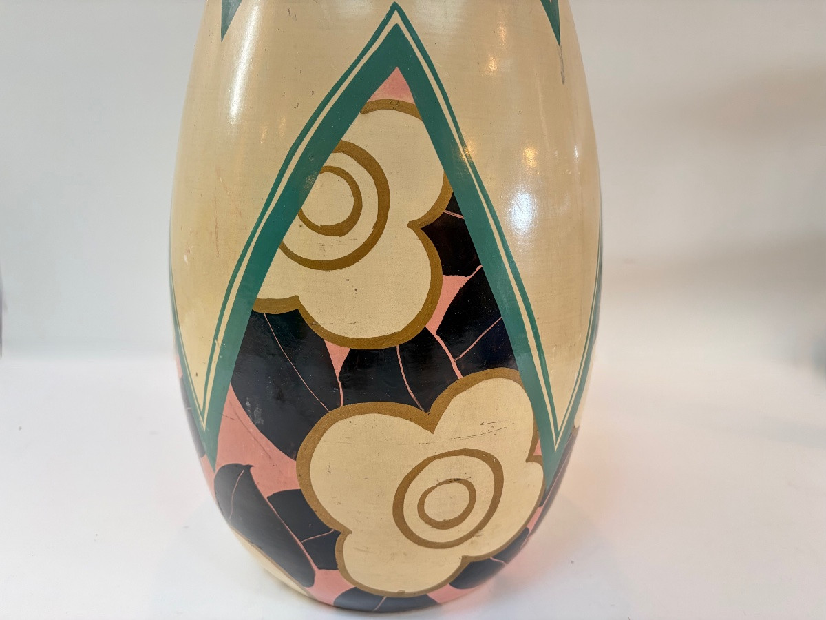 Art-deco Ceramic Vase By Louis Giraud In Vallauris, Circa 1940.-photo-2