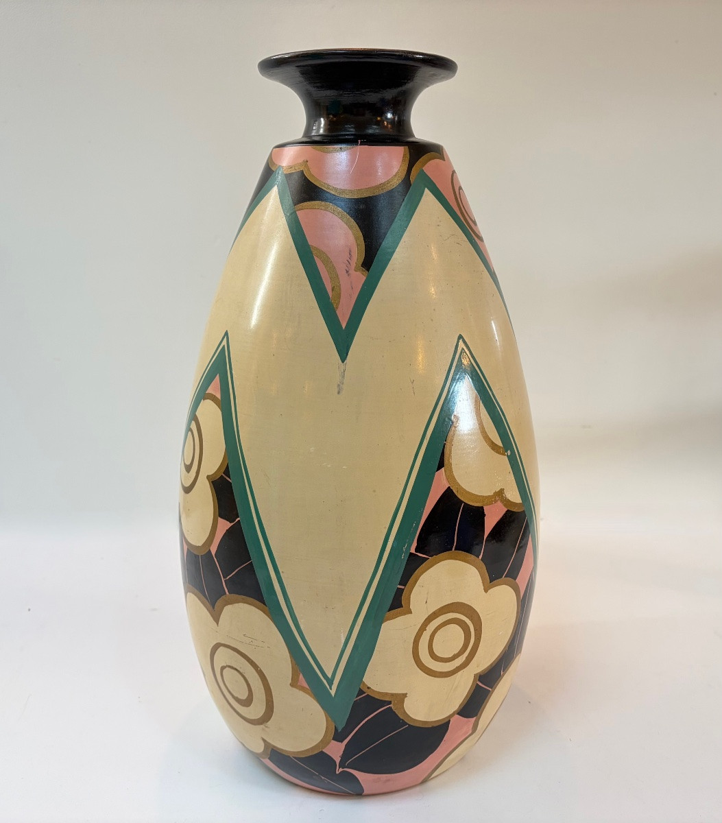 Art-deco Ceramic Vase By Louis Giraud In Vallauris, Circa 1940.-photo-4