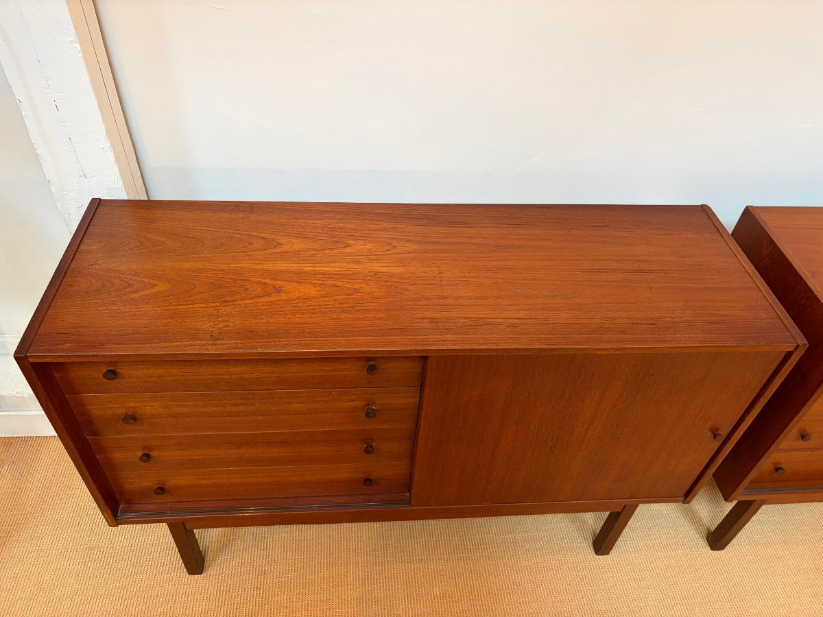 Pair Of Danish Teak Enfilades From The '50s.-photo-4