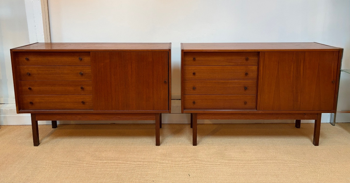 Pair Of Danish Teak Enfilades From The '50s.