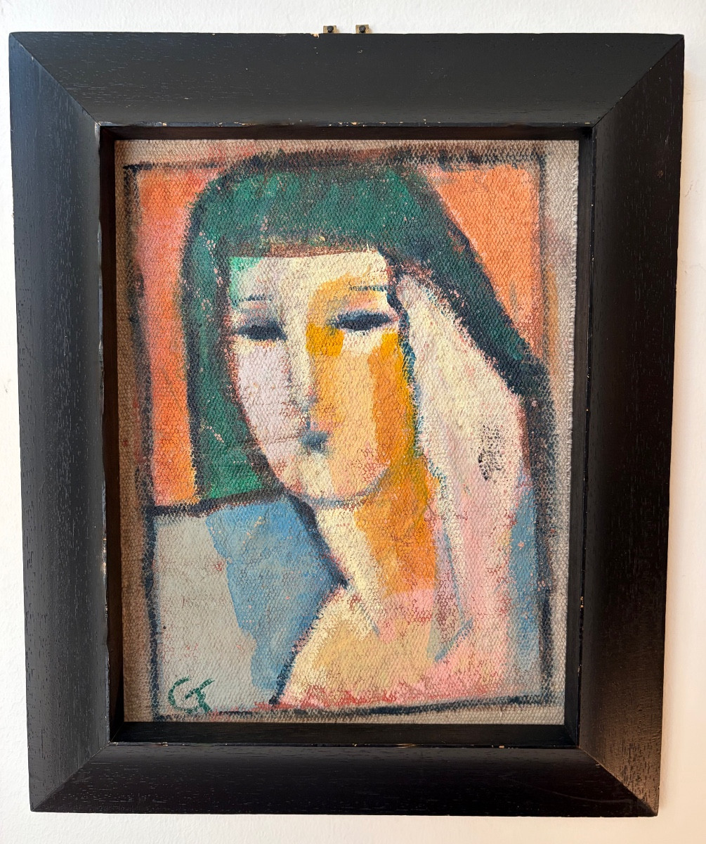Oil On Canvas, Portrait Of A Woman.