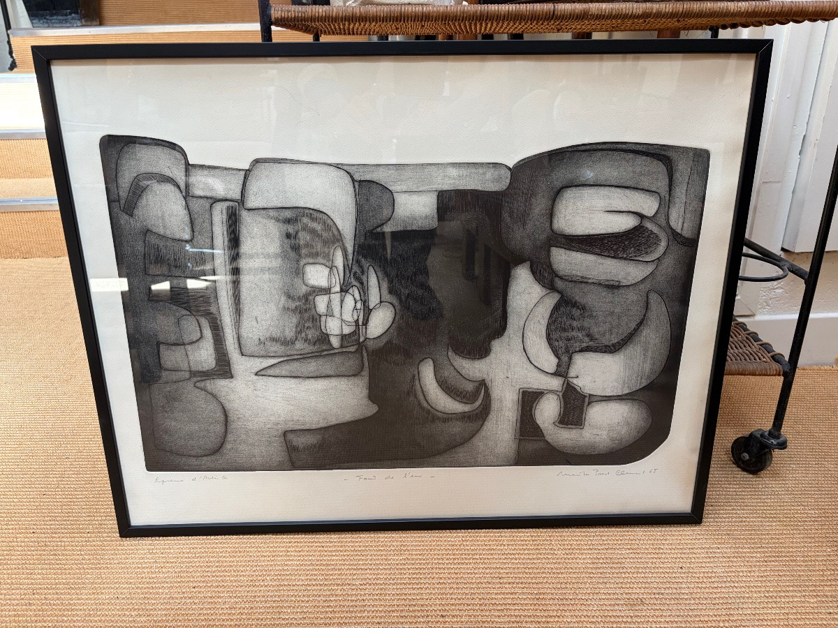 Marita Poest Clément, Lithograph, Artist's Proof, Fond De l'Eau, 1965.-photo-3