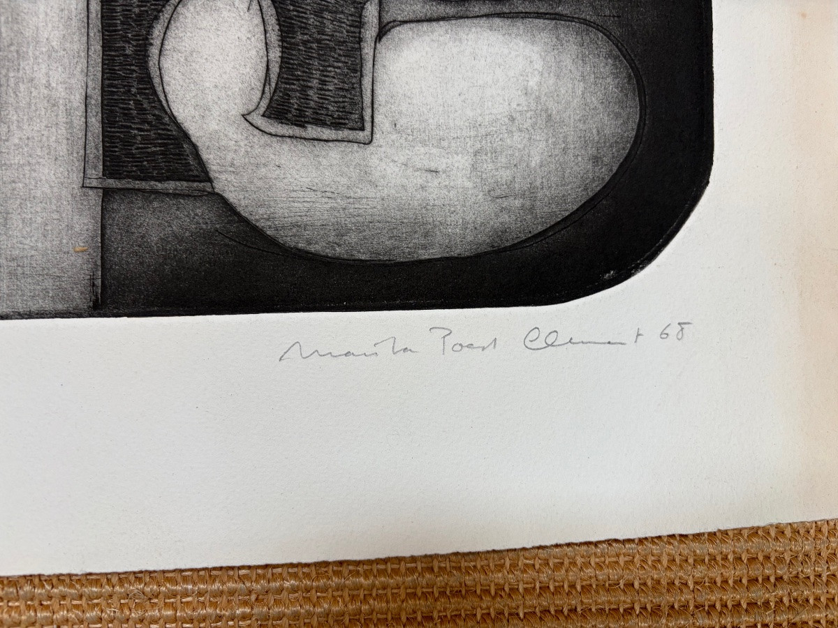 Marita Poest Clément, Lithograph, Artist's Proof, Fond De l'Eau, 1965.-photo-4