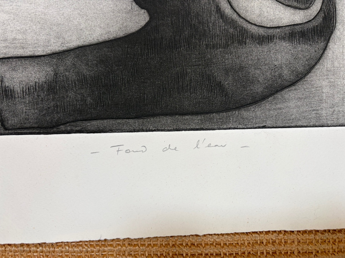 Marita Poest Clément, Lithograph, Artist's Proof, Fond De l'Eau, 1965.-photo-5