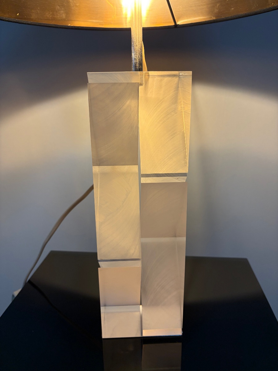 Sculpted Plexiglass Lucite Lamp By Alessio Tasca, Italy, Circa 1970.-photo-4