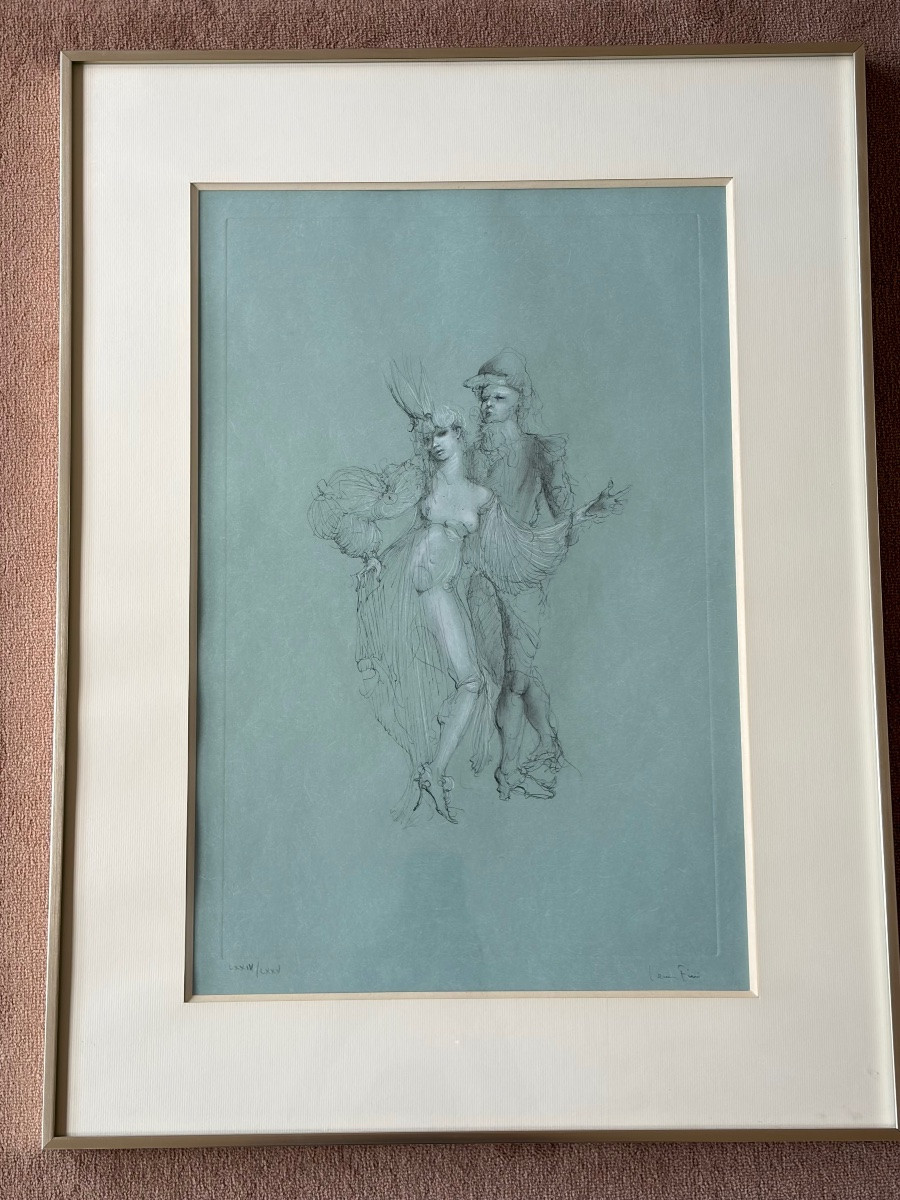Leonor Fini, lithographie (1907-1996) Couple.-photo-3
