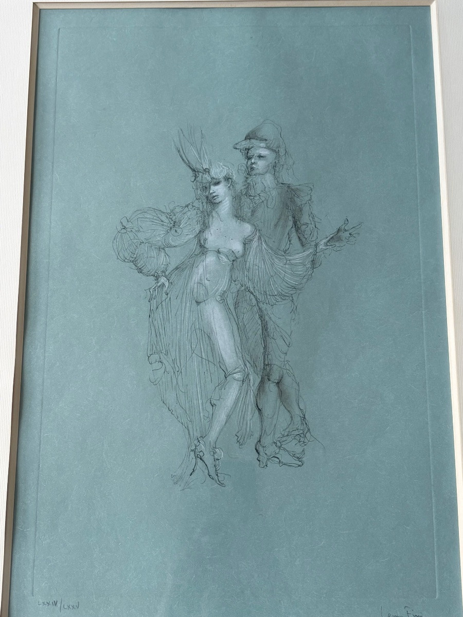 Leonor Fini, lithographie (1907-1996) Couple.-photo-1