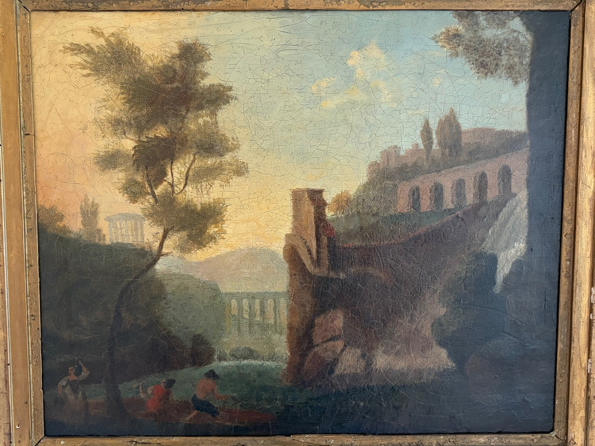 Painting - Oil On Canvas - Landscape - Ecole XIX ème-photo-3