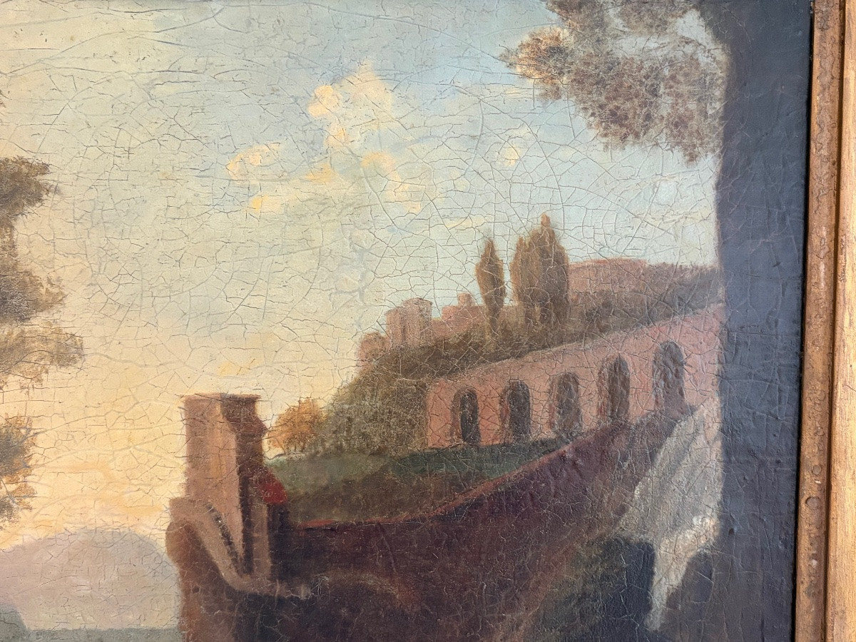 Painting - Oil On Canvas - Landscape - Ecole XIX ème-photo-4