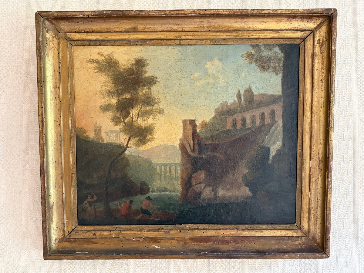Painting - Oil On Canvas - Landscape - Ecole XIX ème