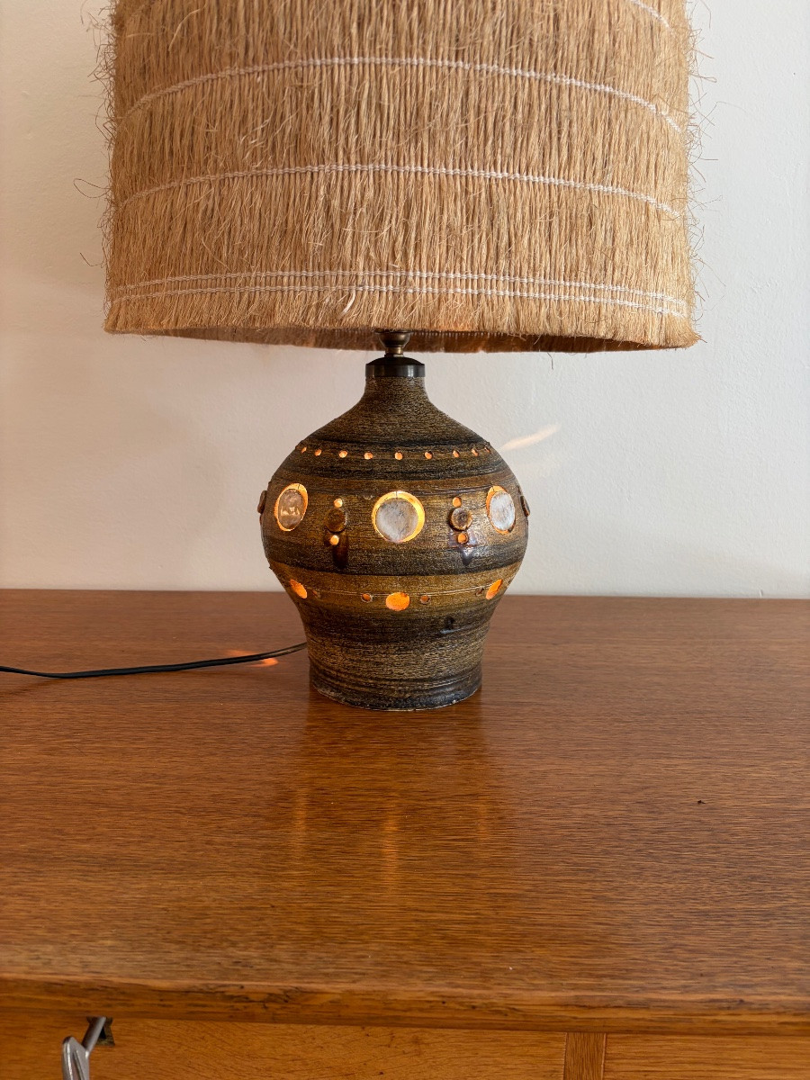 Ceramic Table Lamp By Georges Pelletier, Circa 1960.-photo-2