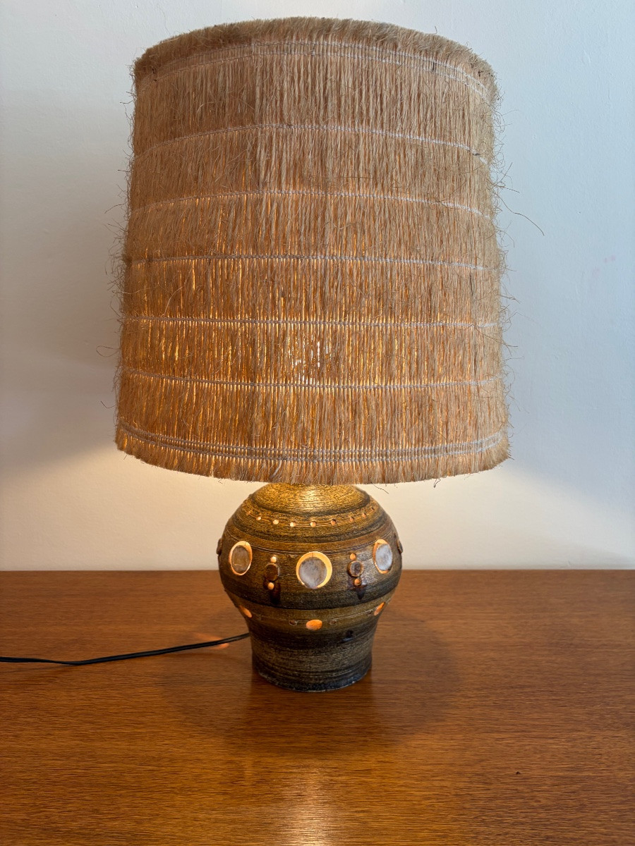 Ceramic Table Lamp By Georges Pelletier, Circa 1960.-photo-3