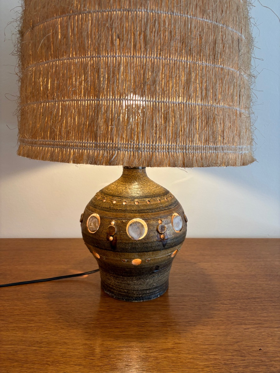 Ceramic Table Lamp By Georges Pelletier, Circa 1960.-photo-4