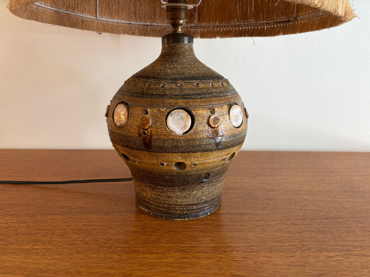 Ceramic Table Lamp By Georges Pelletier, Circa 1960.-photo-1