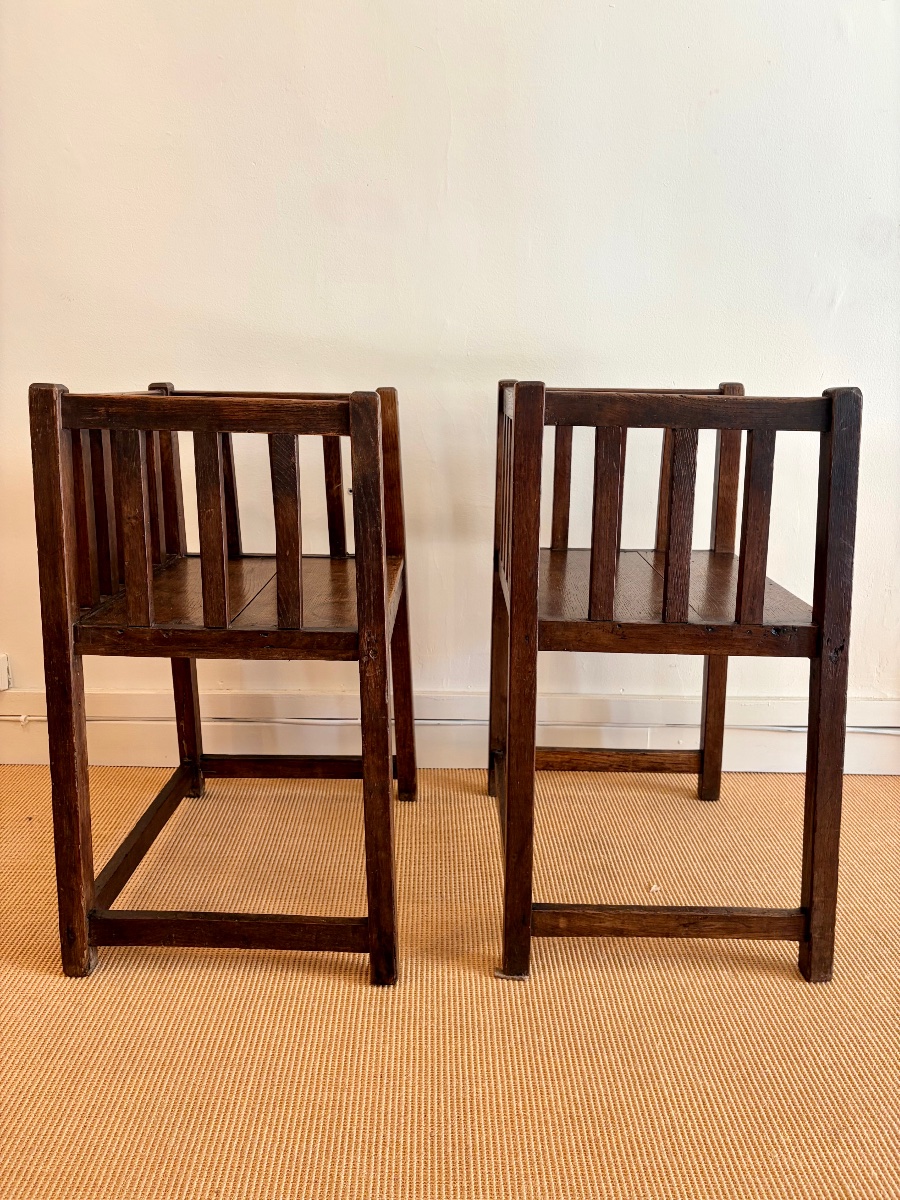 Pair Of Art And Crafts Armchairs, Circa 1940.-photo-3