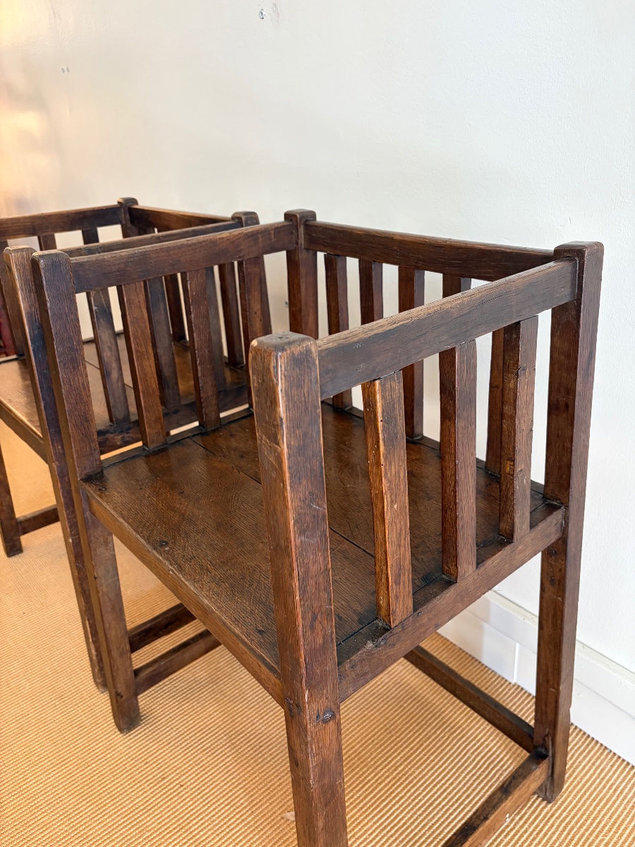 Pair Of Art And Crafts Armchairs, Circa 1940.-photo-6
