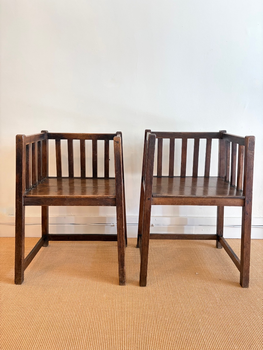 Pair Of Art And Crafts Armchairs, Circa 1940.