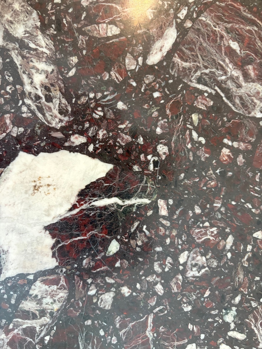 Marble And Chrome Coffee Table, Italy, Circa 1970.-photo-1