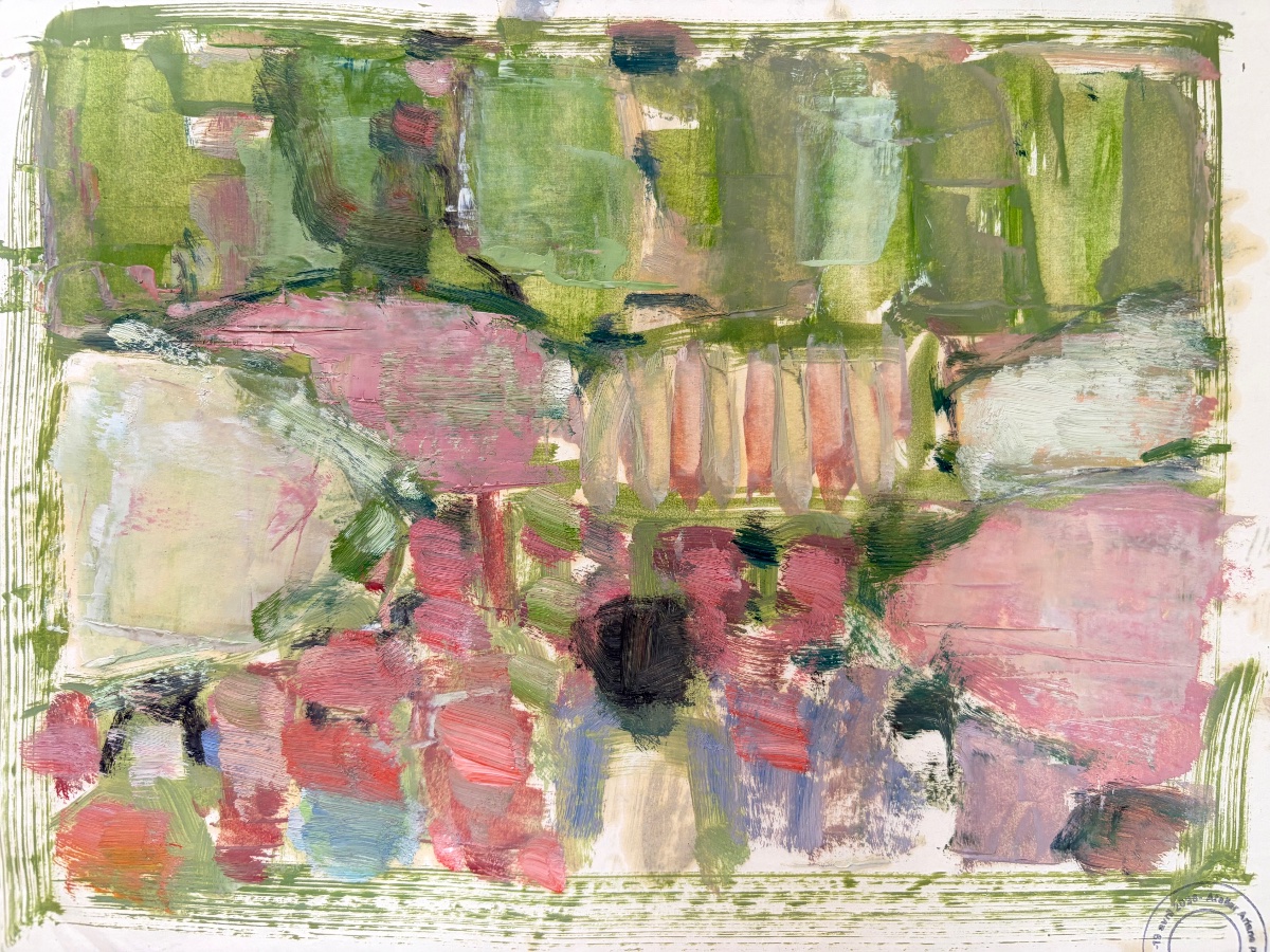 ARIANE PROKHOROFF (1928-2018), Paysage rose abstrait.-photo-3