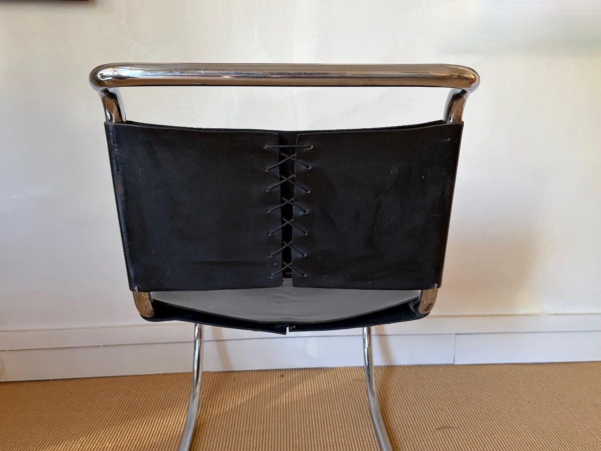 Set Of 4 Mr10 Chairs By Mies Van Der Rohe For Knoll, Circa 1970.-photo-5