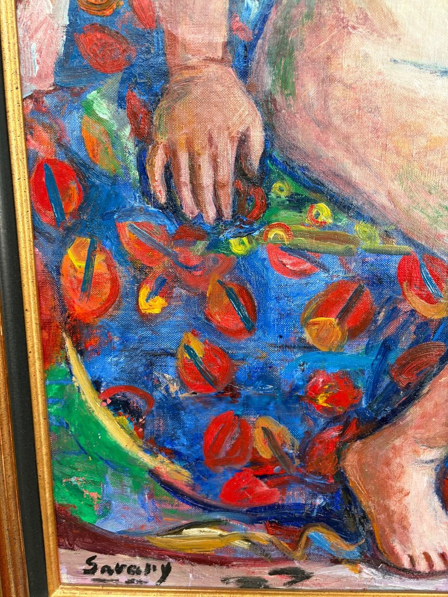 Robert Savary (1920–2000), Femal Nude Oil On  Canvas, 1947.-photo-2