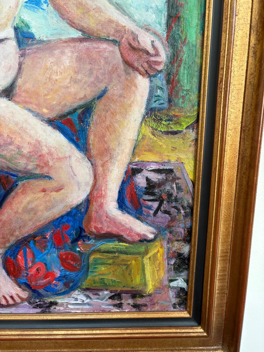 Robert Savary (1920–2000), Femal Nude Oil On  Canvas, 1947.-photo-1