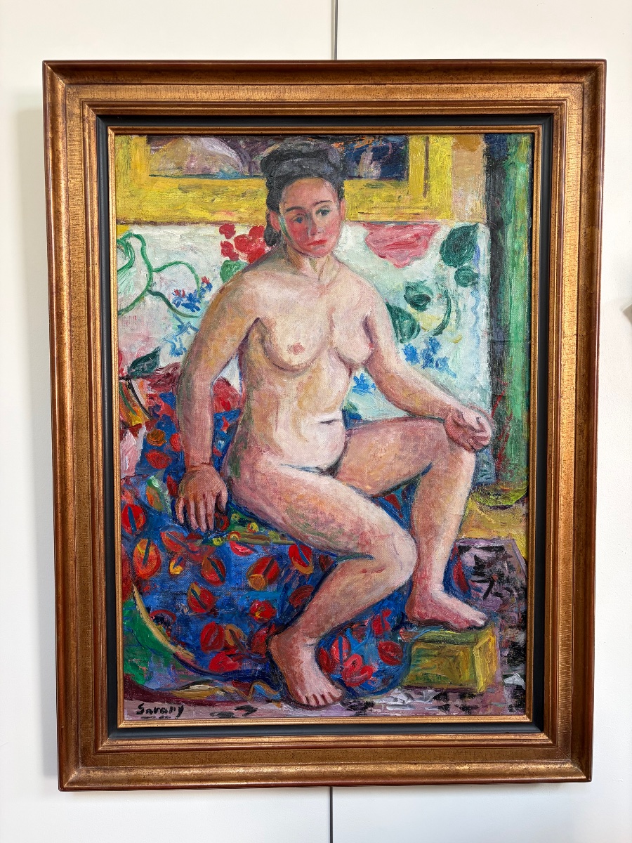 Robert Savary (1920–2000), Femal Nude Oil On  Canvas, 1947.