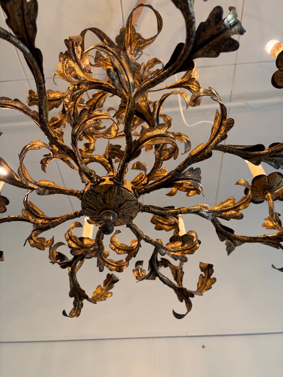 Lustre Italien style rocaille, vers 1950.-photo-7
