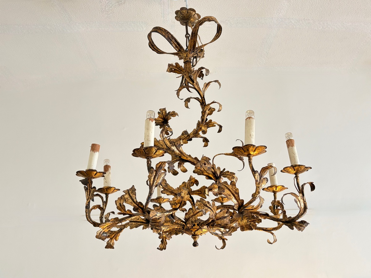 Lustre Italien style rocaille, vers 1950.