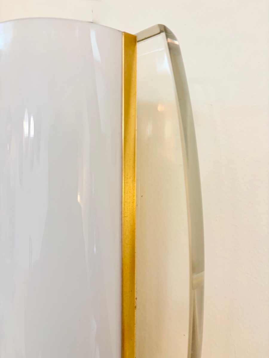Applique murale en opaline et verre, Italie, vers 1970.-photo-2
