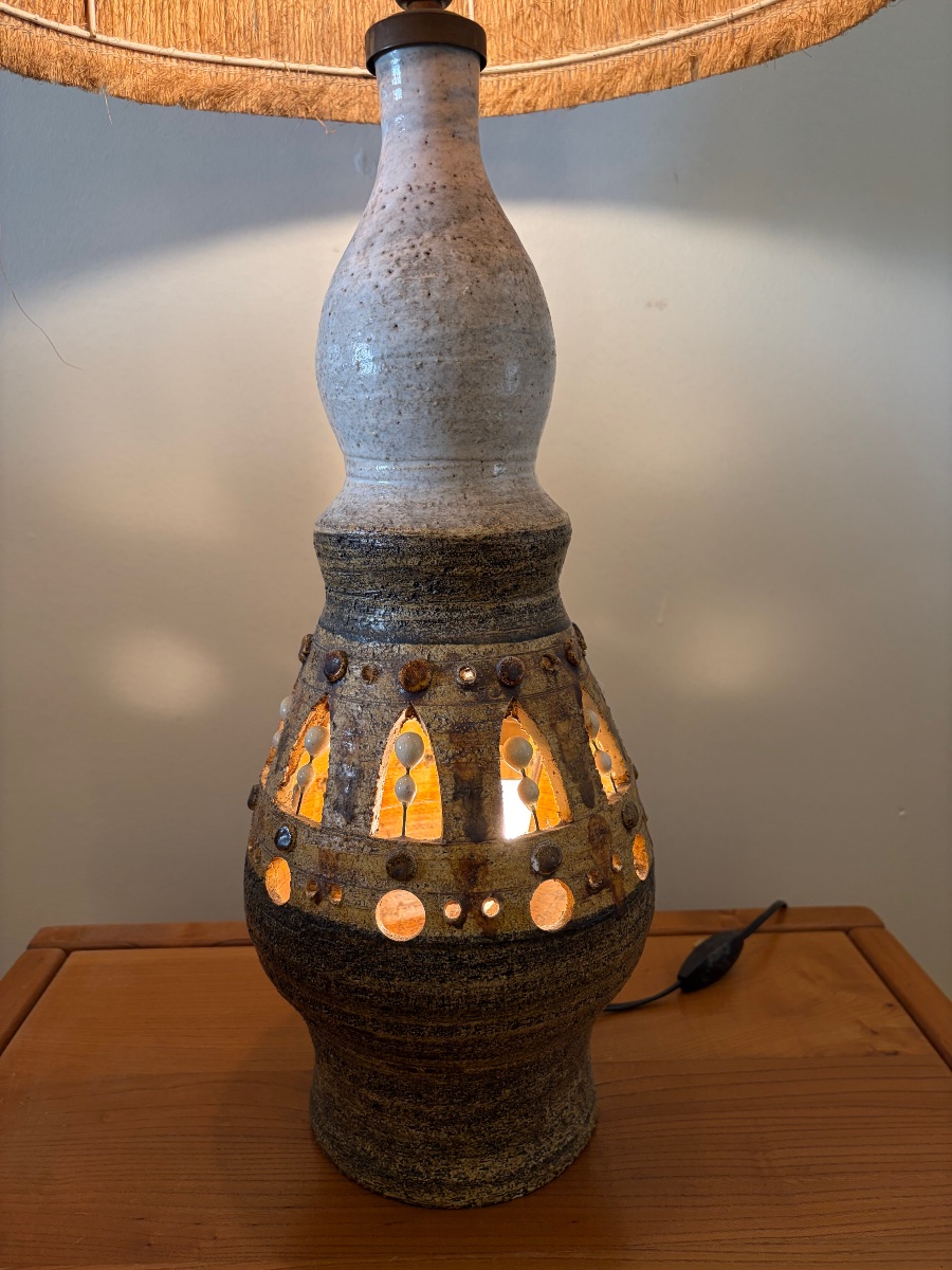Ceramic Lamp By Georges Pelletier.-photo-3