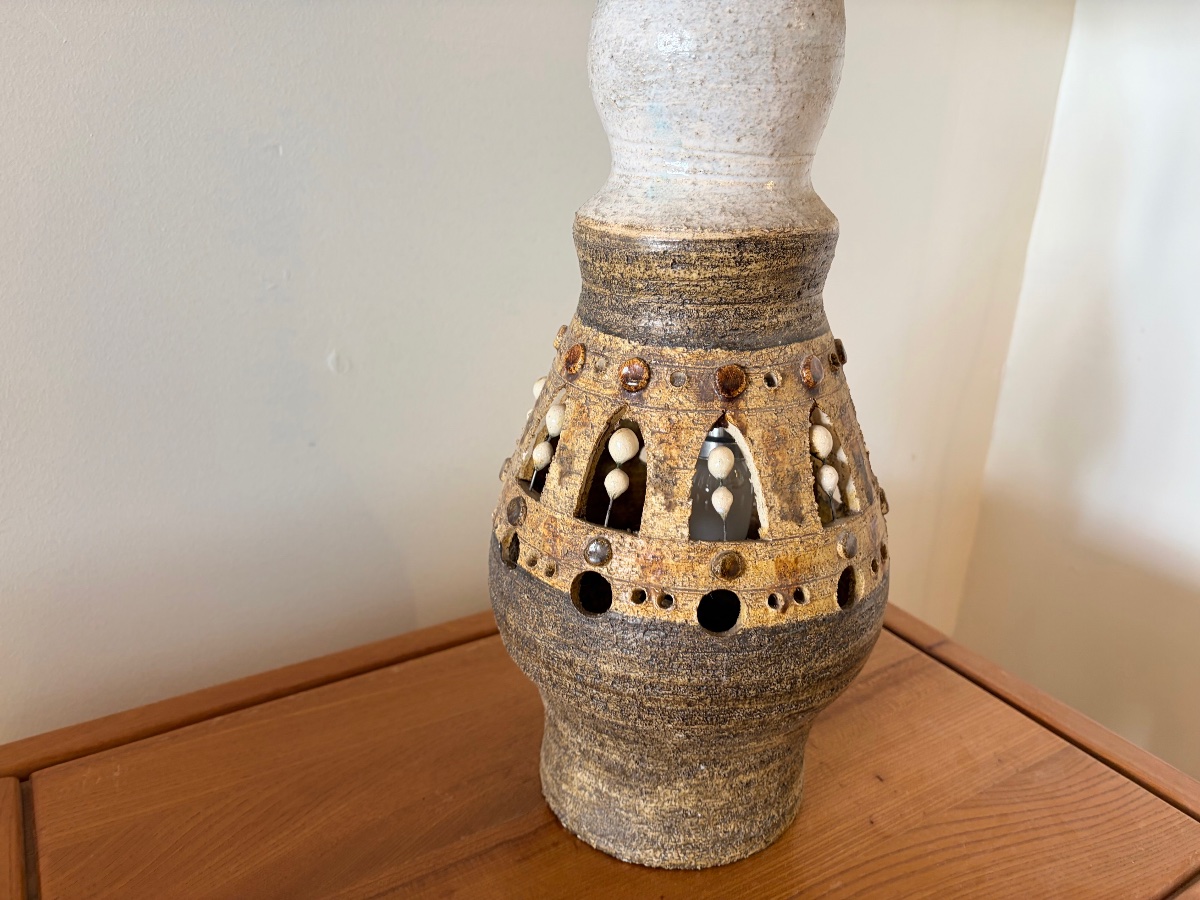 Ceramic Lamp By Georges Pelletier.-photo-1