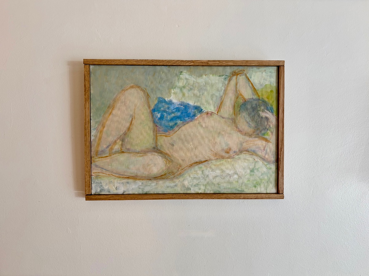 Ariane Prokhoroff (1926–2018): Reclining Nude, Oil On Canvas.-photo-2