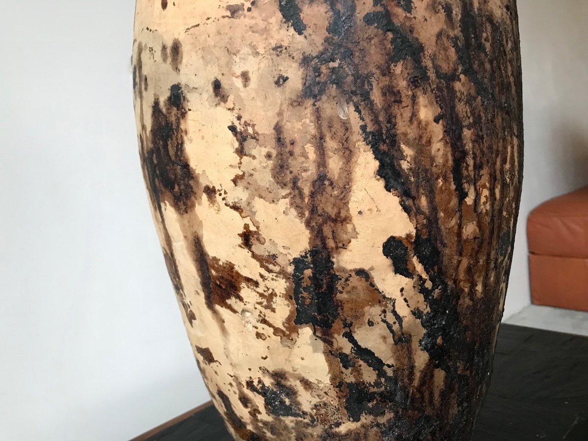 Large Terracotta Lamp, 19th Century.-photo-3