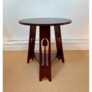 Mahogany Table/mahogany Arts And Crafts Style Pedestal Table.