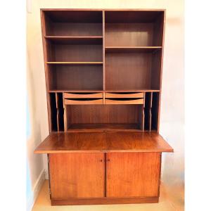 Rosewood Secretary Desk/library, Denmark, 1960s.