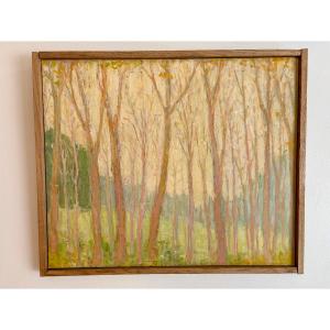 Prokhoroff Ariane (1926-2018) : Bosquet, Huile sur Toile.
