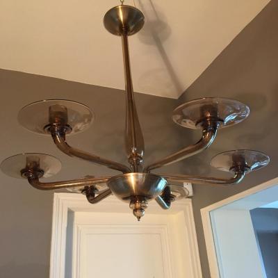 60s Blown Glass Chandelier