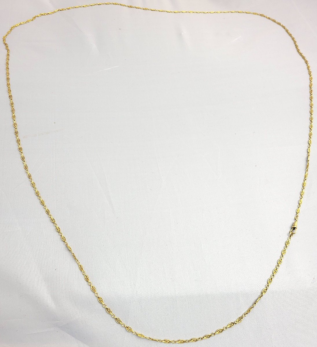 Large Long Necklace In 18k Gold, 160 Cm-photo-2