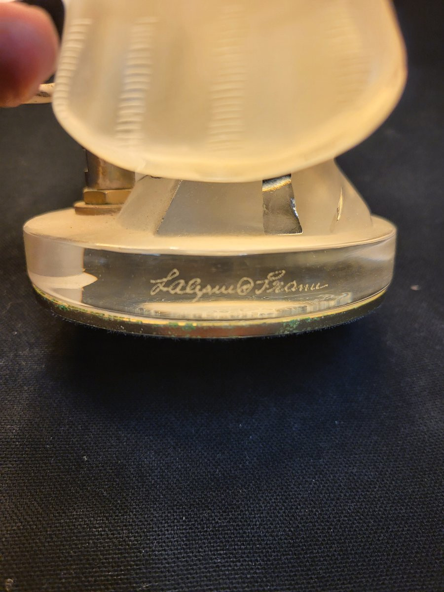 Lalique France, "ariane" Lamp (2 Doves), Perfect Condition.-photo-4