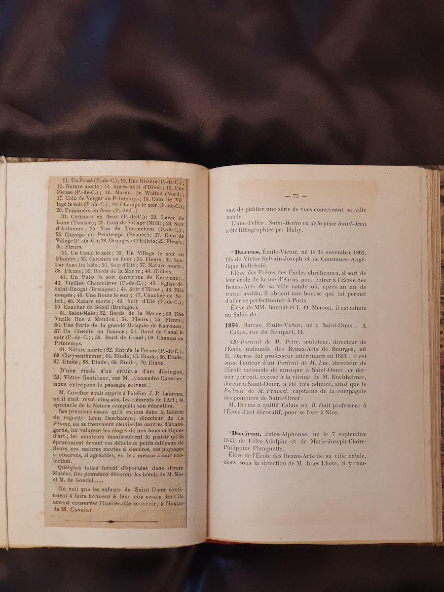 Saint-omer, Rare Ouvrage Sur Les Artistes Peintres De Cette Ville Par Ch. Revillion, 1904-photo-2